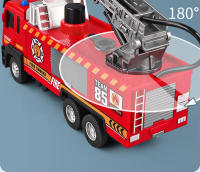 Camión De Incendio De Aleación Y Plástico Modelo De Coche Para Niños Juguete De Camión De Bomberos Con Rojellador Y Escalera Para Niños Boys - details 7