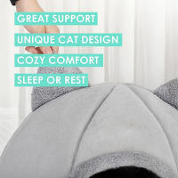Cama Para Gato Cueva Lavable Cama Para Mascotas Plegable Con Removible Medio Calor Para Gatos Pequeños Y Perros Pequeños - details 9