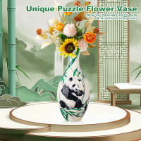 Vaso De Puzzle 3D En Porcelana Y Plástico Diseño De Panda Flor Juguete Creativo Para Decoración Del Hogar Regalo De Cumpleaños Para Niños Y Niñas - details 9