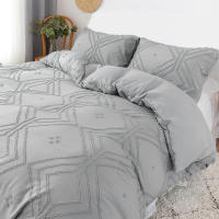 Funda De Edredón Tejida 3pcs 100% Microfibra Cama Ropa De Cama Conjunto Suave Para Todas Las Estaciones Amigable Con La Piel - details 8