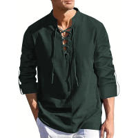 Camisa De Renacimiento Para Hombre Pirate Viking Medieval Camisa De Halloween Transpirable Top De Manga Larga Para Fiestas Diarias Streetwear Casual - details 9