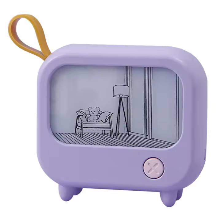 Lámpara De Noche LED Para TV Dibujo Animado Lindo Decoración Para Sala De Estar Luz De Mesa De Cama Ambiente Hogareño Recargable - 1
