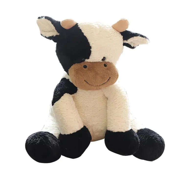 Muñeco De Peluche Kawaii De Vaca Sentada Realista Para Niños Y Niñas Regalo De Navidad Juguete De Animal De Peluche De 25/35/50 Cm - 1
