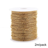 Cadenas De Collar De Acero Inoxidable 1.2-3.0mm Color Oro Para DIY Joyería Accesorios De Fabricación En Lote De 2-5m - details 4