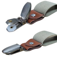 Almohadillas De Trabajo Para Hombres En Color Negro Con 4 Gancho De 4 Broches Fijación X-Forma Cinturón Elástico Ajustable Para Pantalones Adulto Moda - details 9