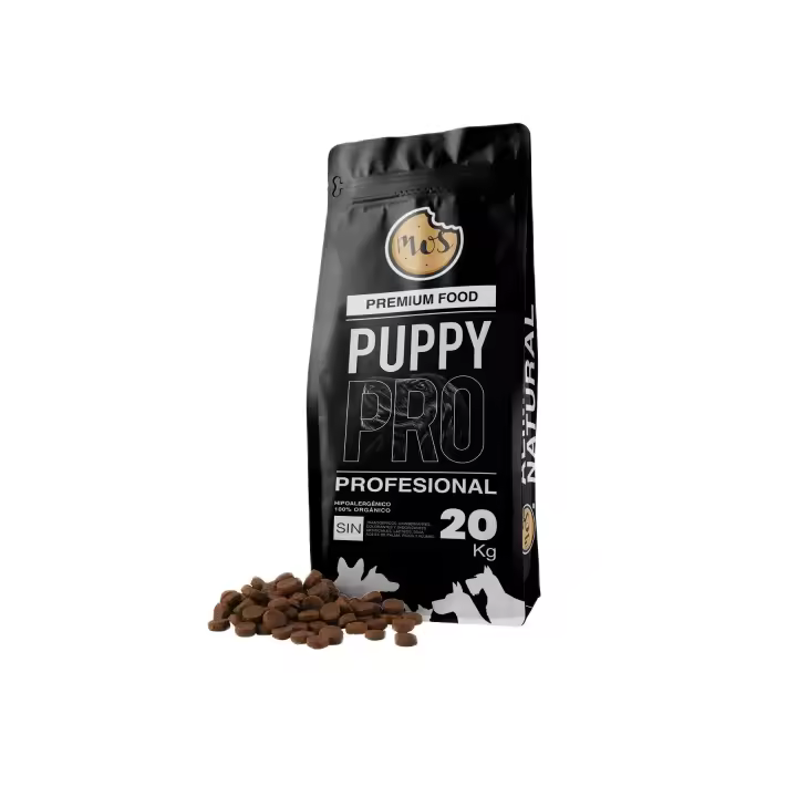 Pienso natural para perros MOS PUPPY PRO 28/12 - Saco de 20kg - Crecimiento óptimo y dieta completa para cachorros de todas las razas (Made in Spain) - 1