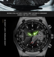 Reloj De Lujo Para Hombre FNGEEN Con Correa De Acero Inoxidable Resistente Al Agua Calendario Quartzo Reloj Hombre S001 - details 7