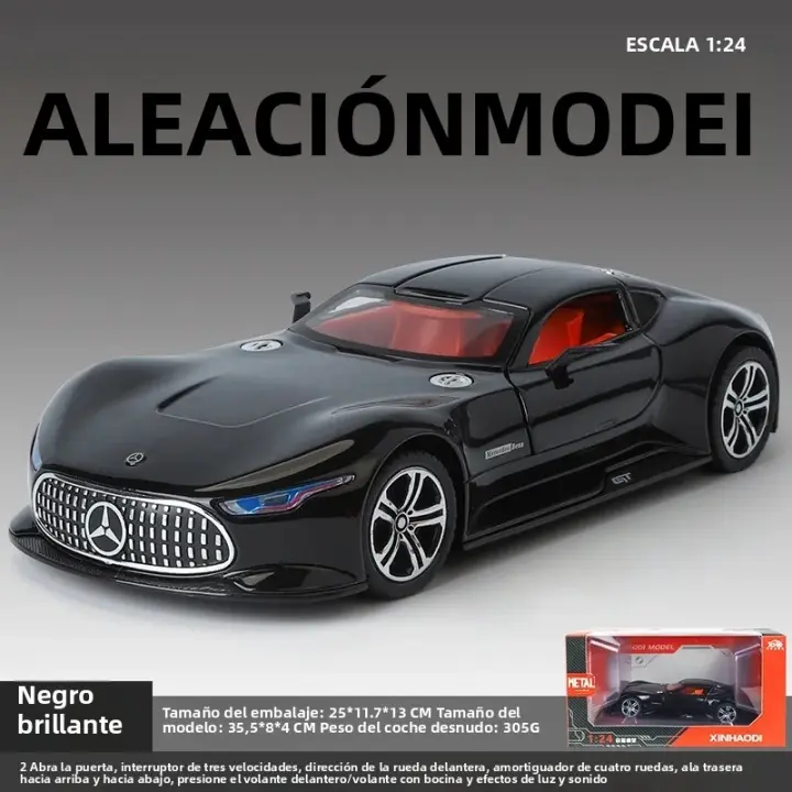 Coche De Modelo Deportivo AMG De Aleación Con Sonido Y Luz Regalo Adecuado Para Niños Decoración De Mesa a Escala 1:24 Para Jóvenes - 1