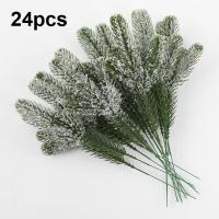 Guirnalda De Ramas De Pino Artificial Verde Para Navidad Decoración De Casa Falsas Plantas Verdes Estilo Nieve Cubierta DIY De Navidad - details 9