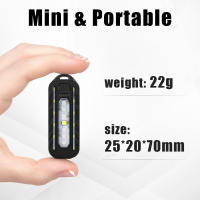 Linterna LED Recargable USB Con Clip Para Hombro Y Llavero Luz De Trabajo Para Policía Lámpara Exterior Antigolpes Impermeable Para Camping Senderismo Pesca - details 8