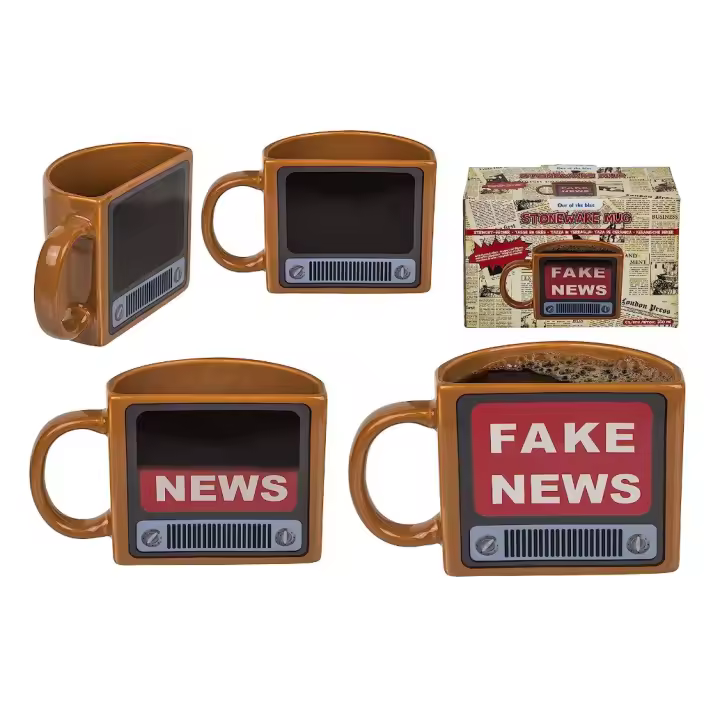 Taza Cerámica Café  Out of the Blue Taza de Café Fake News Taza con Efecto Térmico - 1