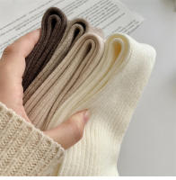 Medias Retro Para Mujer Estilo Japonés De Otoño Invierno Cálidas Y Suaves Medias Largas De Color Sólido Moda Casual Para Mujer - details 8