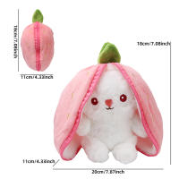 Juguete De Peluche Kawaii Con Diseño De Zorro Reversible Frutas Y Verduras Juguetes Para Niños Regalo De Cumpleaños Con Cierre De Cremallera - details 8