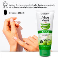 DRASANVI - Gel Aloe Vera con Árbol de Té y Vitamina E - Regenerador 100% natural - Repara, Calma y Protege - 200ml - details 2