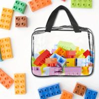 Bolsas De Almacenamiento Para Juguetes Y Bloques De Construcción Transparente PVC Impermeable Organizador Portátil Con Cierre De Cremallera Para Juegos De Mesa Y Rompecabezas - details 2