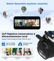 Cámara De Seguridad IP Hiseeu Wifi Con Lente Dual 4X Zoom Digital AI Detecta Humanos ONVIF Pantalla Completa 4K 8MP Exterior PTZ - details 19