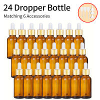 Botellas De Vidrio Con Rociador 30ml 1/24 Piezas + 6 Accesorios Incluidos 24 Rociadores 3 Funnels Y 3 Pajillas De Resorte - details 0