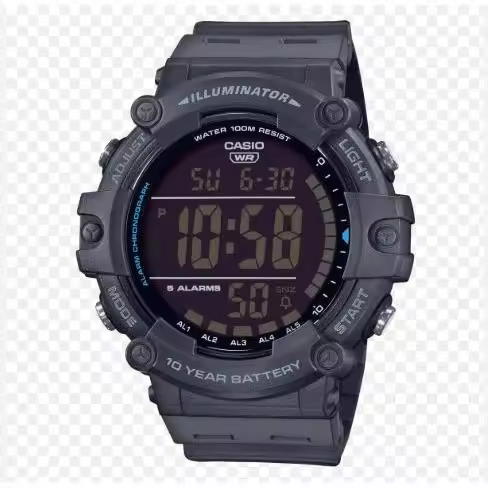 Casio AE-1500WH-8B Reloj Digital Deportivo con Pantalla Grande, Resistencia al Agua 100M y Funciones Multifunción - 1