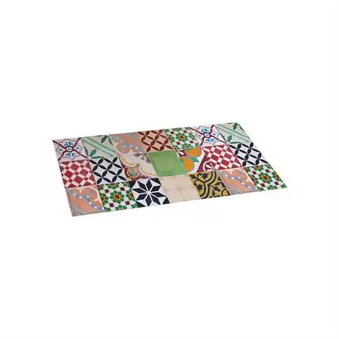 Alfombra Vinílica Mosaico Color 50x110cm - Resistente Al Agua - 1