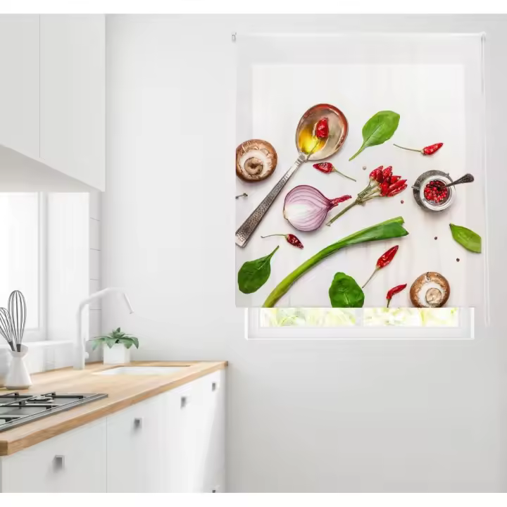 HAPPYSTOR  Estor Enrollable Traslúcido Estampado Digital Cocina HSCC91029 - 1