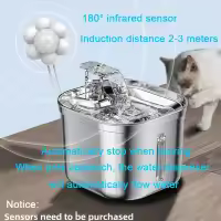 Fuente de acero inoxidable con marca de agua para gatos, dispensador automático de agua, filtro con Sensor, bomba Ultra silenciosa - details 6