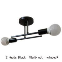 Candelabro Moderno De Techo Semi-Apellado En Negro Iluminación Cerca Del Techo Estilo mid Century Montaje Por Artesanía - details 7