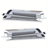 Decoración De Ventosa De Flanco Para Coche SUV Universal 2Pcs Pegatina De Decoración De Ventilación Del Motor En Cromo - details 4