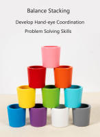 Juguete Montessori De Madera Juego De Colores Y Alineación Con Bolas Arcoíris En Copas Educación Temprana Para Niños De Preescolar Edad 3+ - details 14