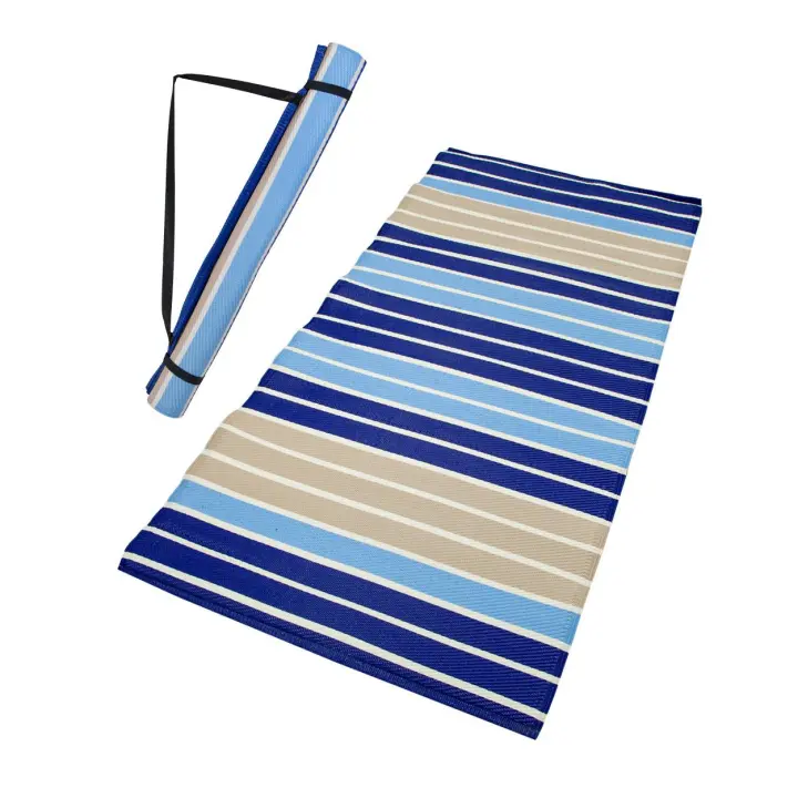 SUN & SURF Esterilla Anti-Arena 90x180 cm Estera Color Marino Beige. Enrollable Portable Impermeable. Alisa superficies. Playa y Montaña. Muy ligera. - 1