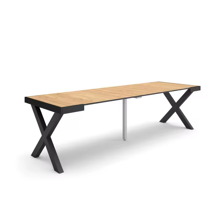 Skraut Home - Mesa Consola Extensible - Mesa Auxiliar - Tapa - 58/262x90x73cm - Práctica y Versátil - Estilo Moderno - Fácil Montaje - 1
