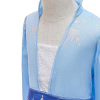 Vestido De Princesa Elsa 2 Para Niñas Disfraz De La Reina De La Nieve Vestido De Carnaval De Lujo Talla A-Line Con Aplicaciones De Poliéster Para Edad 7-13 - details 4