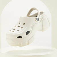 BEVERGREEN Sandalias De Verano Para Mujer 7CM Plataforma Exterior Impermeable Masaje Clog De Playa Slides Negro Diseñador - details 6