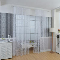 Cortina De Tela De Encaje Vintage Pastoral Floral 210*95cm Cortina De Ventana Transparente Decorativa Para Hogar Y Café - details 7