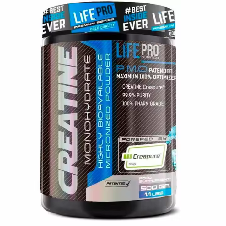 Suplemento Dietético Life Pro Creatina Creapure Neutra 500g - Favorece Fuerza Muscular y Retrasa Fatiga - 1