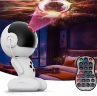 Proyector De Estrellas Robot Luz Nocturna Con Timer Y Control Remoto Altavoz De Ruido Blanco Aplicación Inteligente Galaxia Nebulosa - details 0