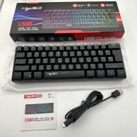 L500 Wired/Wireless Gaming Keyboard 61 Keys With Dynamic RGB Backlight For PC Laptop Gamer - details 33