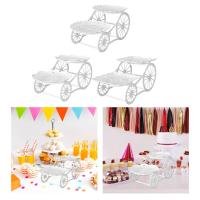 2 Tier Tratamiento De Mesa Para Fiestas Y Banquetes Estante De Postres Para Cumpleaños Plástico Resistente a La Humedad Para Pastelitos Y Dulces - details 3