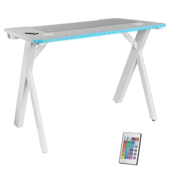 Mesa Gaming Mars Gaming MGD100RGB/ 100 x 60 x 74cm/ Blanca - 1