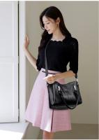 Bolso De Hombro Para Mujer De PU De Alta Calidad Y Tres Capas Suaves Bolso Cruzado De Lujo Diseñador a Main Bolsos De Mujer - details 14