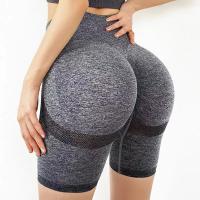 Shorts De Yoga De Cintura Alta Estirable Antigolpe Y Secado Rápido Para Mujer Material De Nylon Bloque Regular - details 5