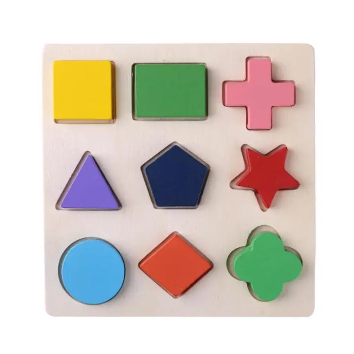 Juego Educativo De Madera Con Formas Geométricas Para Niños Montessori Puzzle De Matemáticas Juguetes Para Bebés Y Niños De Preescolar - 1