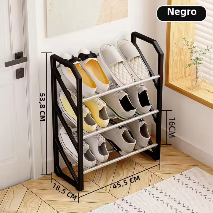 Estante De Zapatos Simple Para Pasillo Fácil De Montar Espacio Ahorrador Trapecio Living Room Material Duradero Anti-Deslizante Resistente Al Polvo Y La Humedad - 1
