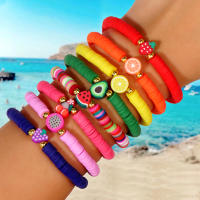 Set De 8 Pulseras Bohemia Go2boho Moda Frutas Para Mujer Encanto Verano Playa Regalo De Amistad Joyería De Cuerda De Vidrio - details 3