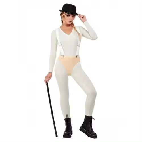 DISFRAZ NARANJA MECÁNICA CHICA ADULTO - 1