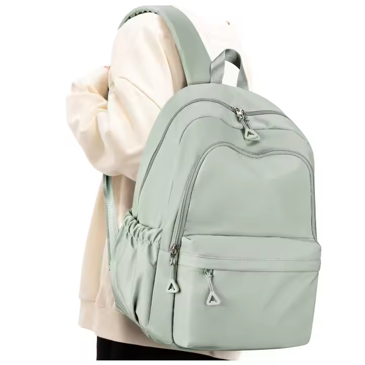 Mochila Para Laptop De Nylon Ligera Para Mujer Y Niña Estilo Casual Con Compartment Para Computadora Mochila Universitaria De Viaje Trabajo Y Escuela - 1