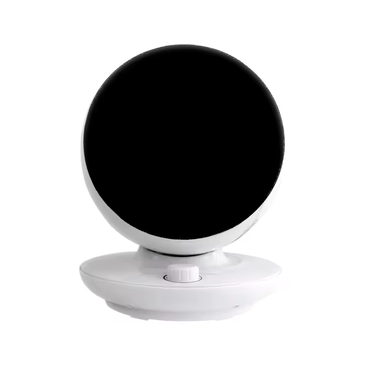 Calefactor Electrico - Moderno y Ligero Calefactor Ceramico, 1500W Con Ventilador y Apagado de Seguridad si Vuelca. Diseño Redondo Giratorio - Hogar y Oficina. 34cm Al x 26 cm Diám. - 1