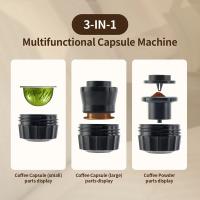 Máquina De Café Espresso Portátil 3 En 1 Eléctrica Sin Cable Capaz De Triturar Cápsulas Ideal Para Viajes Y Camping - details 6