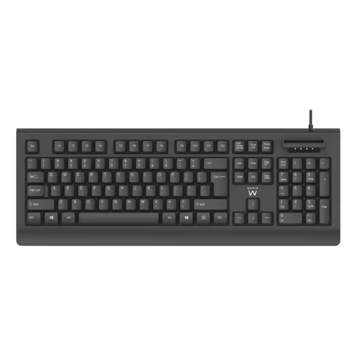 TECLADO EWENT CON LECTOR DNI QWERTY ES - 1