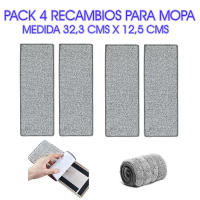 Pack de 4 Recambios de Microfibra para Mopa Generica - Material 100% Microfibra - Absorción de Agua - Mantiene los Suelos Secos - details 0