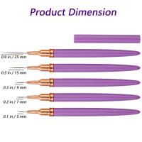 YIKOOLIN Set De 5 Pinceles Para Arte De Uñas Con Liner UV Gel Kit De Pinceles Para Dibujar Líneas Francesas Y Pintar Flores Herramienta De Manicura - details 5